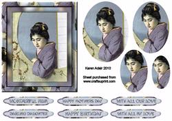 Japanese Beauty 2 Pyramid Card Front