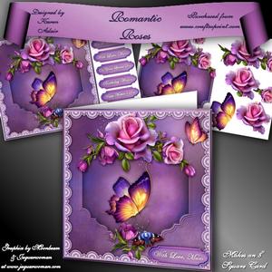 Romantic Roses 8" Square Card Mini-kit