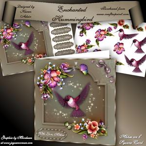 Enchanted Hummingbird 8" Square Card Mini-kit