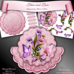 Lilies and Lace Scallop Wobble Card Mini Kit