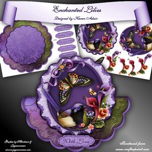 Enchanted Lilies Scallop Wobble Card Mini Kit