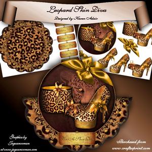 Leopard Skin Diva Scallop Wobble Card Mini Kit