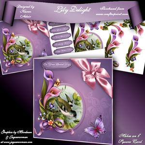 Lily Delight 8" Square Card Mini-kit