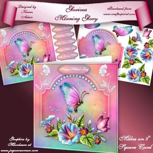 Glorious Morning Glory 8" Square Card Mini-kit