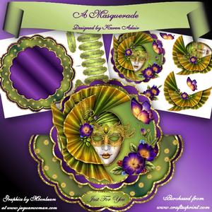 A Masquerade Scallop Wobble Card Mini Kit