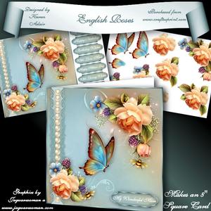 English Roses 8" Square Card Mini-kit