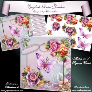 English Rose Garden 8" Square Card Mini-kit