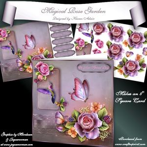 Magical Rose Garden 8" Square Card Mini-kit