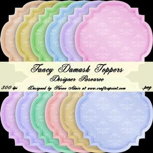 Fancy Damask Toppers
