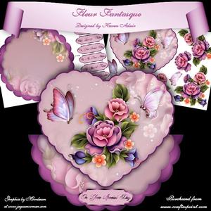 Fleur Fantasque Heart Shaped Wobble Card