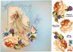 The Fairy Queen 8" Square Card Front with Step by Step