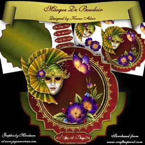 Masque De Boudoir Elegant Shaped Wobble Card