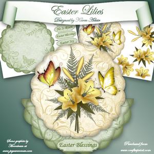 Easter Lilies Wobble Card Mini-kit