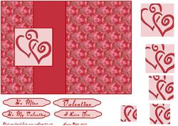 Entwined Hearts Valentines Fold Back Card