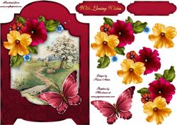 Pretty Petunias Screen Card Front