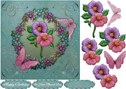 Fleur & Flutter 7" Square Card Front with Step by Step