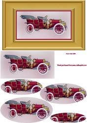 Vintage Car Pyramid Card Front