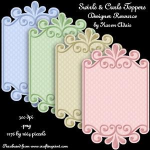 Swirls & Curls Toppers - Set 1 - Designer Resource