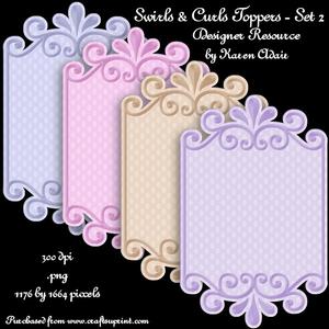 Swirls & Curls Toppers - Set 2 - Designer Resource