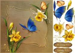 Daffodil Delight 8" Square Card with Step by Step