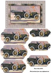 Vintage Rambler 55 - Tag Shape Pyramid Card Front