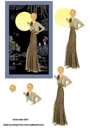Art Deco Lady in the Orient