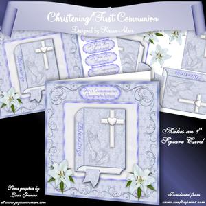 Christening/first Communion Boy 8" Square Card Mini-kit