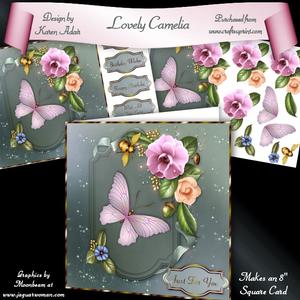 Lovely Camelia 8" Square Card Mini-kit