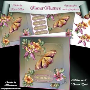 Forest Flutters 8" Square Card Mini-kit