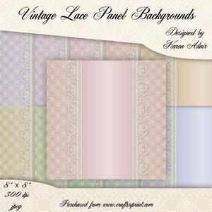 Vintage Lace 8" x 8" Backgrounds/card Fronts