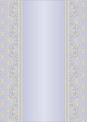 Vintage Lace Panel A4 Background - Blue