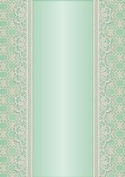 Vintage Lace Panel A4 Background - Green