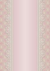 Vintage Lace Panel A4 Background - Rose