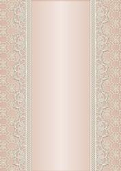 Vintage Lace Panel A4 Background - Salmon
