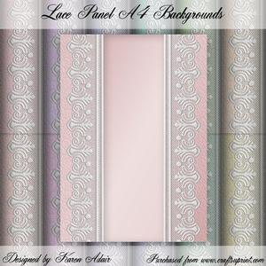 Lace Panel A4 Backgrounds