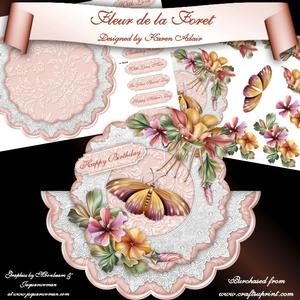 Fleur De La Foret Scallop Wobble Card Mini-kit