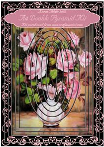 Pink Roses A4 Double Pyramid Card Kit