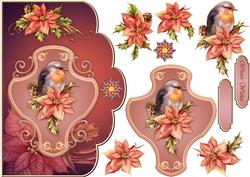 Christmas Charisma Scallop Card Front with Step by Step