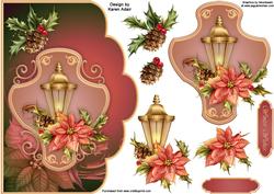 Nostalgic Noel Scallop Card Front with Step by Step