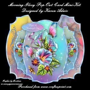 Morning Glory Pop-out Card Mini-kit