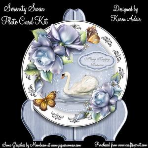 Porcelain Swan Plate Card Kit