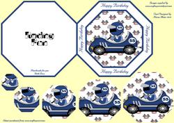 'robbie' the Racing Driver Octagonal Pyramid Quick Card