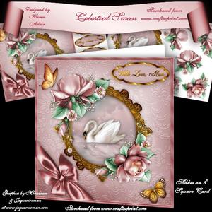 Celestial Swan 8" Square Card Mini-kit