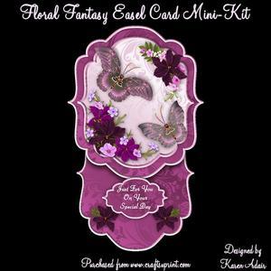 Floral Fantasy Bracket Shaped Easel Card Min-kit
