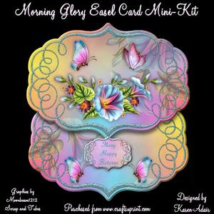 Morning Glory Shaped Easel Card Min-kit