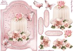Celebration Roses Screen Card Front & Step by Step