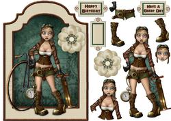 Steam Punkture - Shaped Card Front with Step by Step