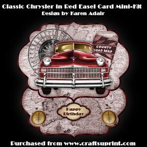 Classic Chrysler in Red Easel Card Mini-kit