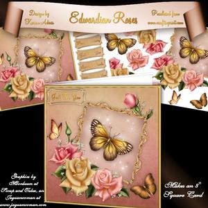 Edwardian Roses 8" Square Card Mini-kit
