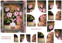 Pink Roses Bouquet - New Shape Corner Stacker
